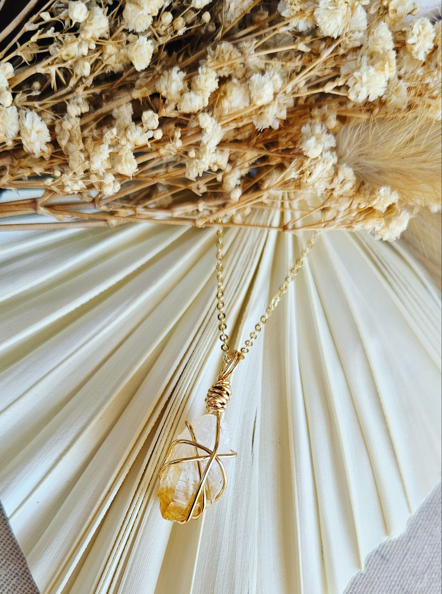 Gold Citrine Necklace