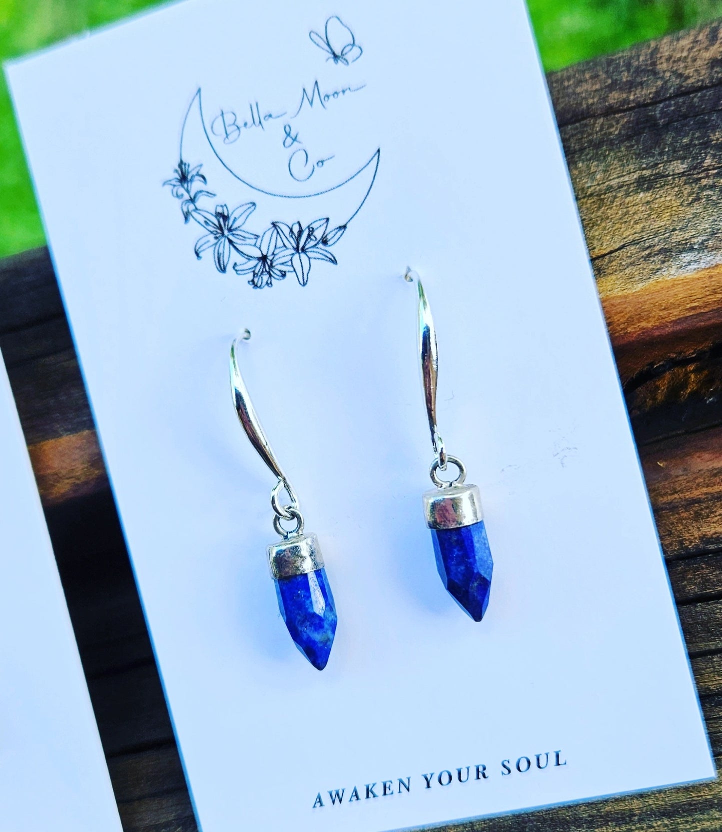 Isabella Lapis Lazuli Earrings in Silver